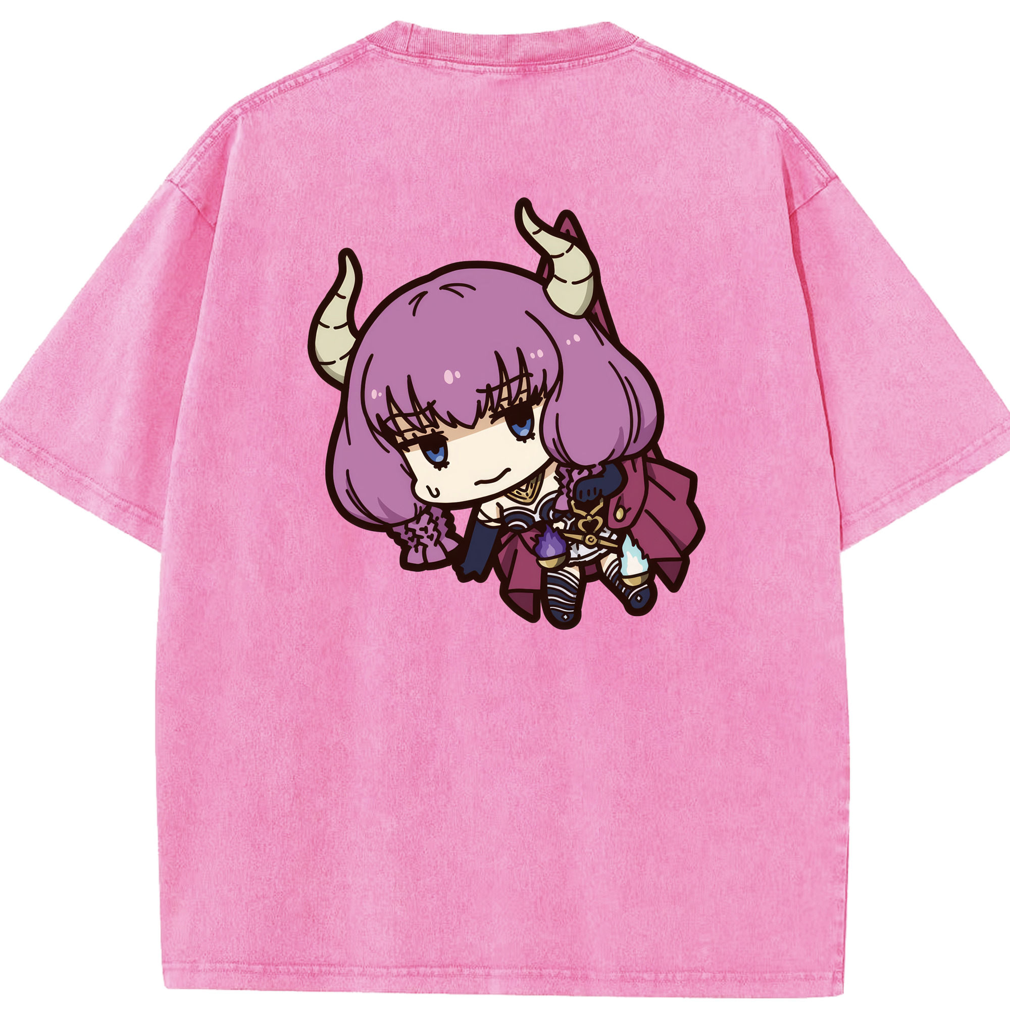 （画像用） 葬送のフリーレン Frieren 綿100% ヴィンテージ風 半袖Tシャツ（背面プリント）